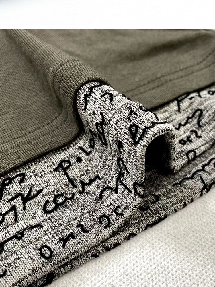 Army Green Wasteland Punk Two-piece Hoodie Top