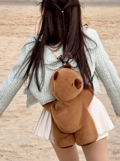 Cute Capybara Brown 21cm/30cm/45cm Plush Backpack/Crossbody