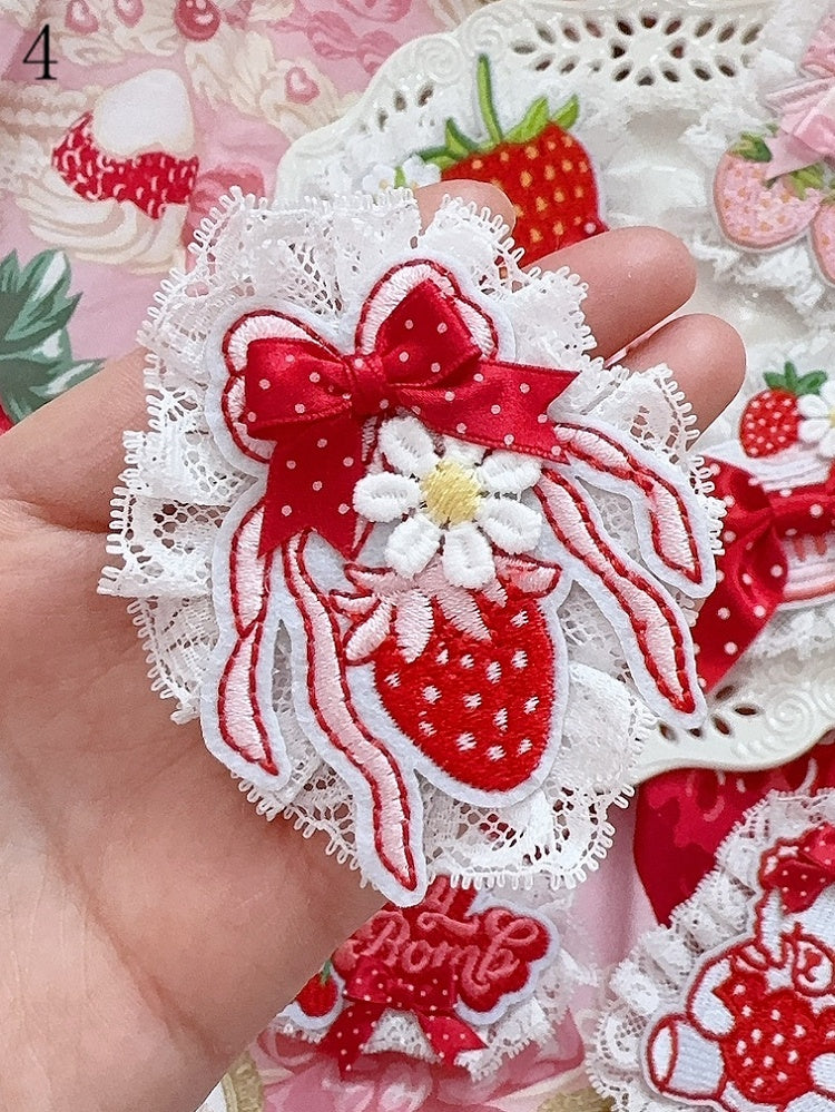 6 Options Bear/Cherry/Strawberry Brooch
