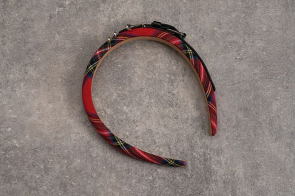 Gothic Buckle Strap Red Plaid KC with Pins