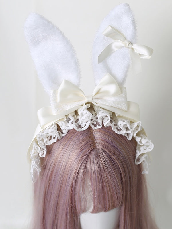 9 Colors Sweet Lolita Bowknot Bunny Ear KC with Detachable Small Bowknots