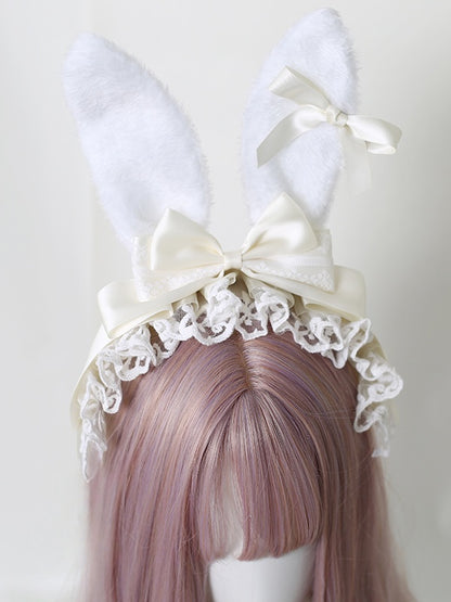 9 Colors Sweet Lolita Bowknot Bunny Ear KC with Detachable Small Bowknots