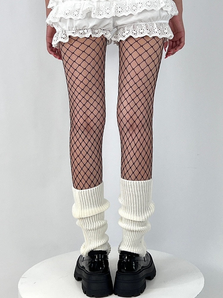 Black/White Y2K Regular Version Fishnet Tights