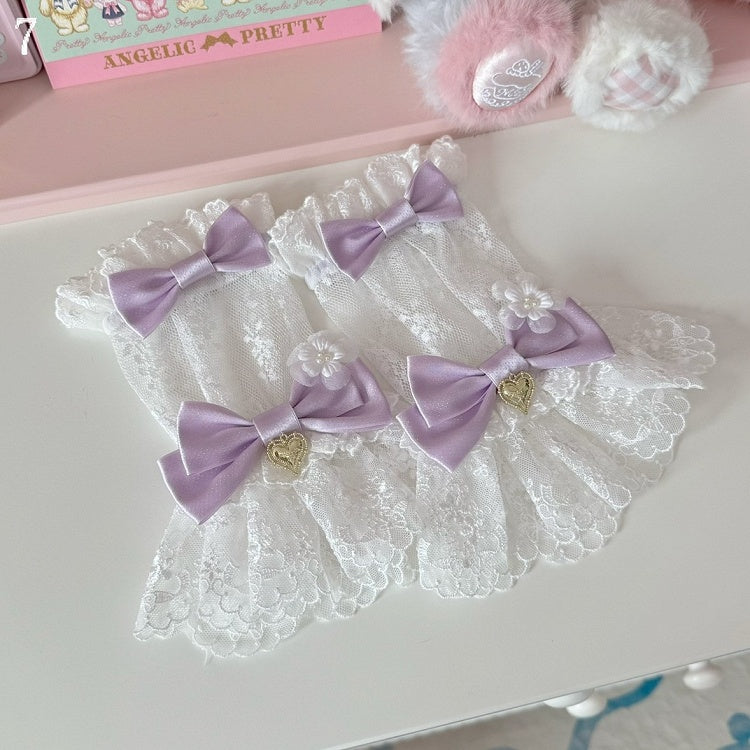 8 Options Bowknot Details Lace Wrist Cuffs