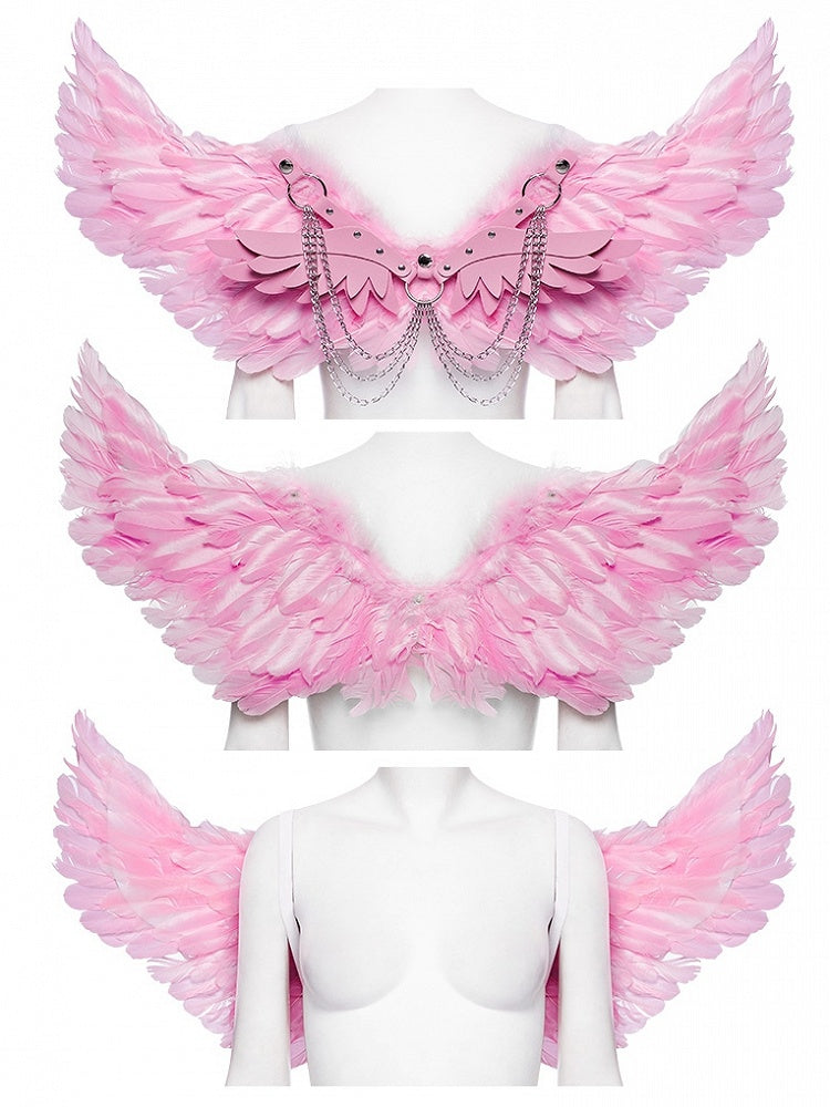 Pink Punk Feather Wing Harness