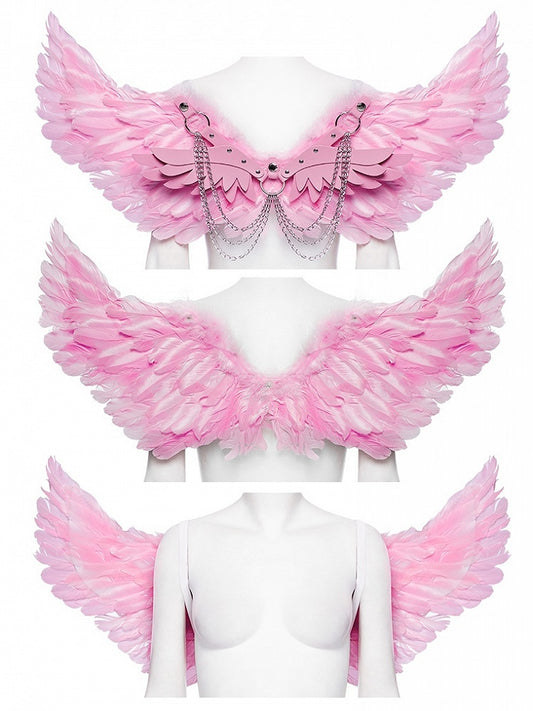 Pink Punk Feather Wing Harness
