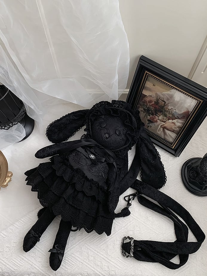 Black Kitten Backpack / Crossbody Bag