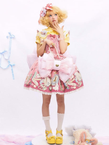 Best Seller Light Pink Cute Big Bow Backpack 3 Size Options