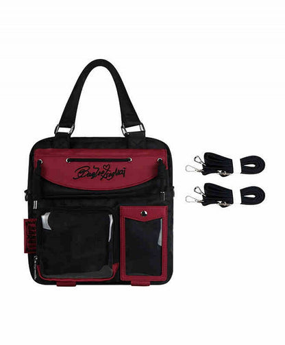 Black & Red Letters Embroidery Ita Bag