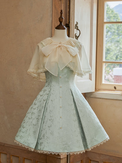 Clearance-Size M for Neck Circumference 42.5CM Beige Self-tie Bowknot Neckline Shawl