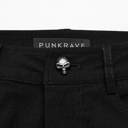 Black Punk Techwear Trousers