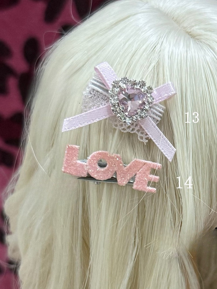 14 Options Bowknot /Letter BJD Doll Hairclip