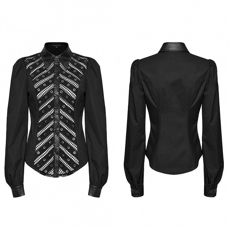 Black Punk Sexy Hollow Shirt