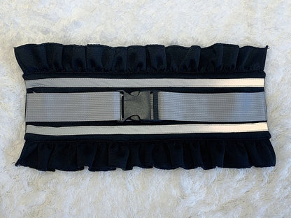 Black Futuristic Cyberpunk Buckle Strap Jersey Maid Jirai Kei Full Set