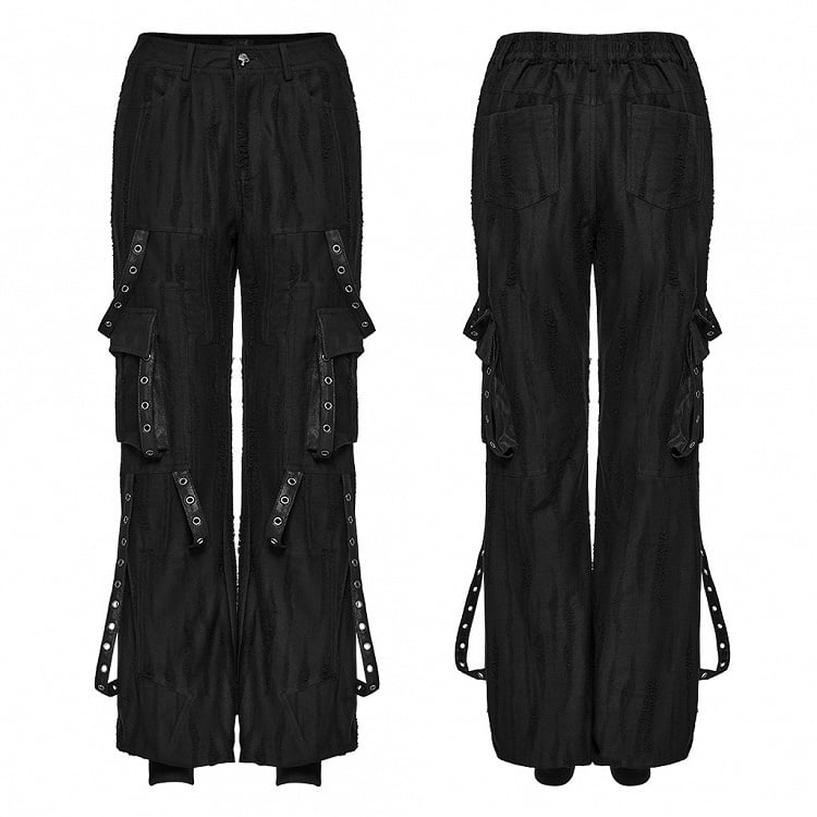 Black Cool Techwear Trousers