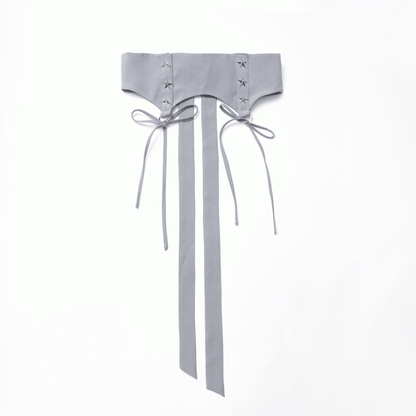 Dusty Blue/Black Star Stud Details Corset Belt