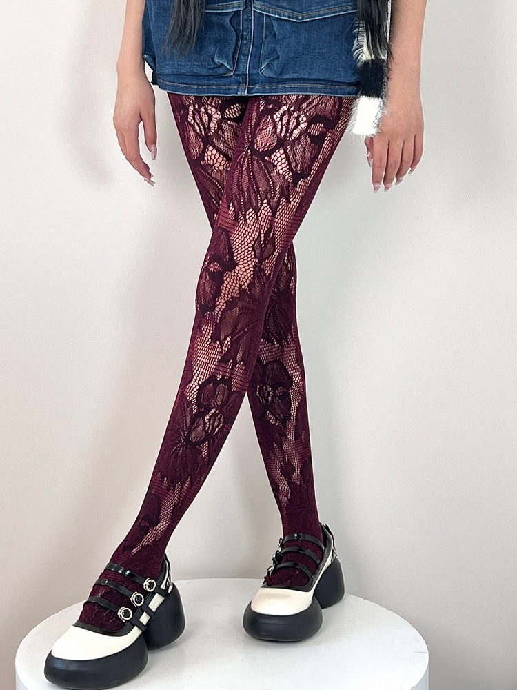 Purplr Hollow-out Design Tights