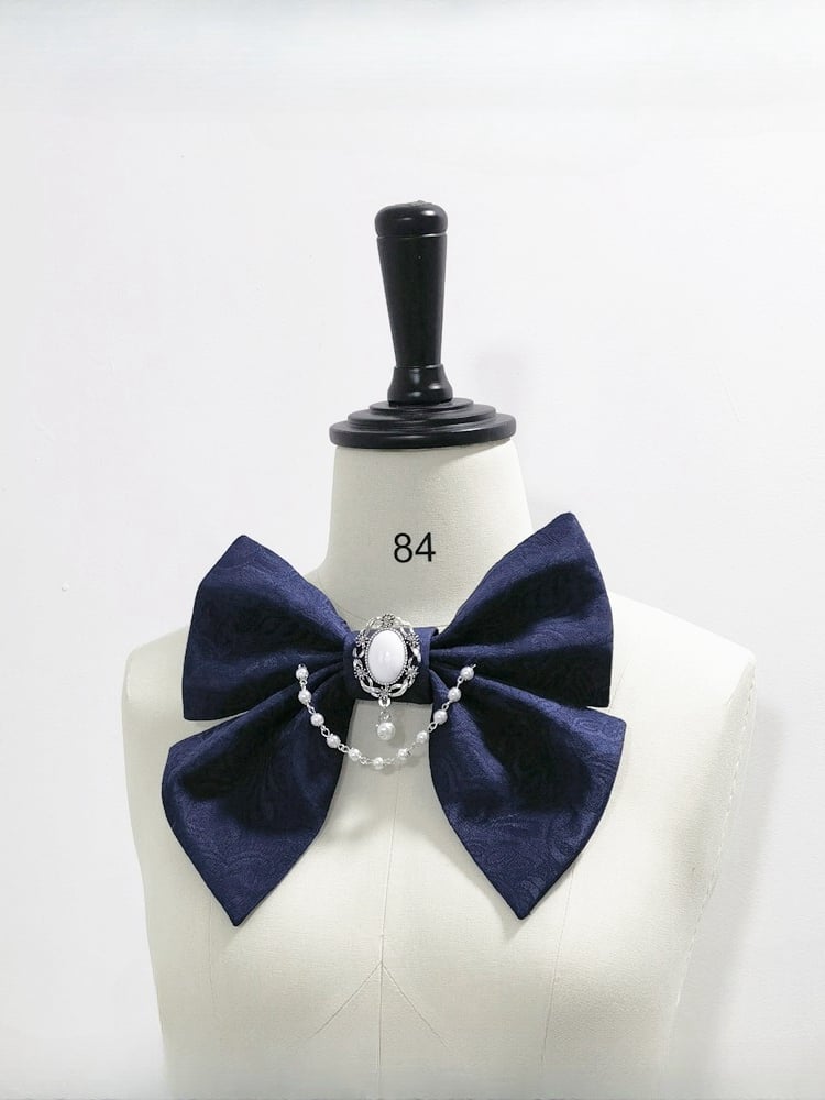 Bunny Theater Royal Blue Bowtie Bowknot Brooch
