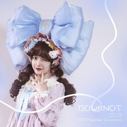 Sax Blue Tulle Big Bow Backpack Solid Color 3 Size Options