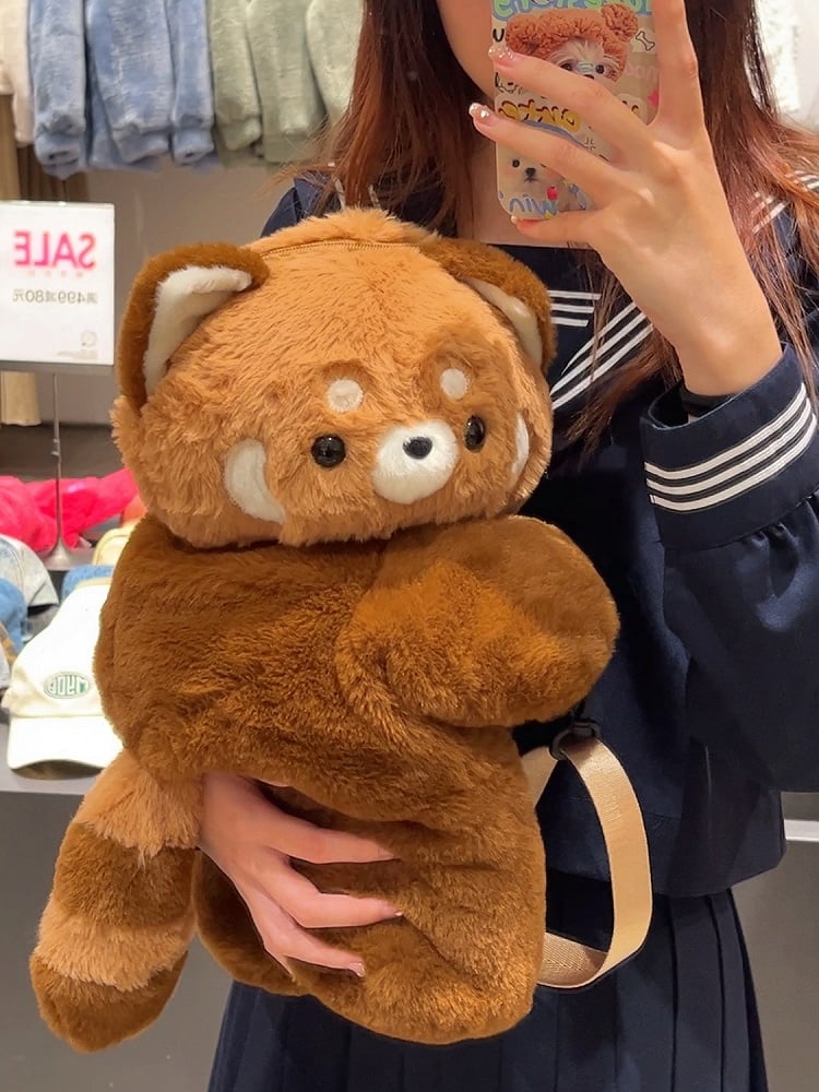 Cute Red Panda Brown 23cm/28cm/40cm Plush Backpack/Crossbody
