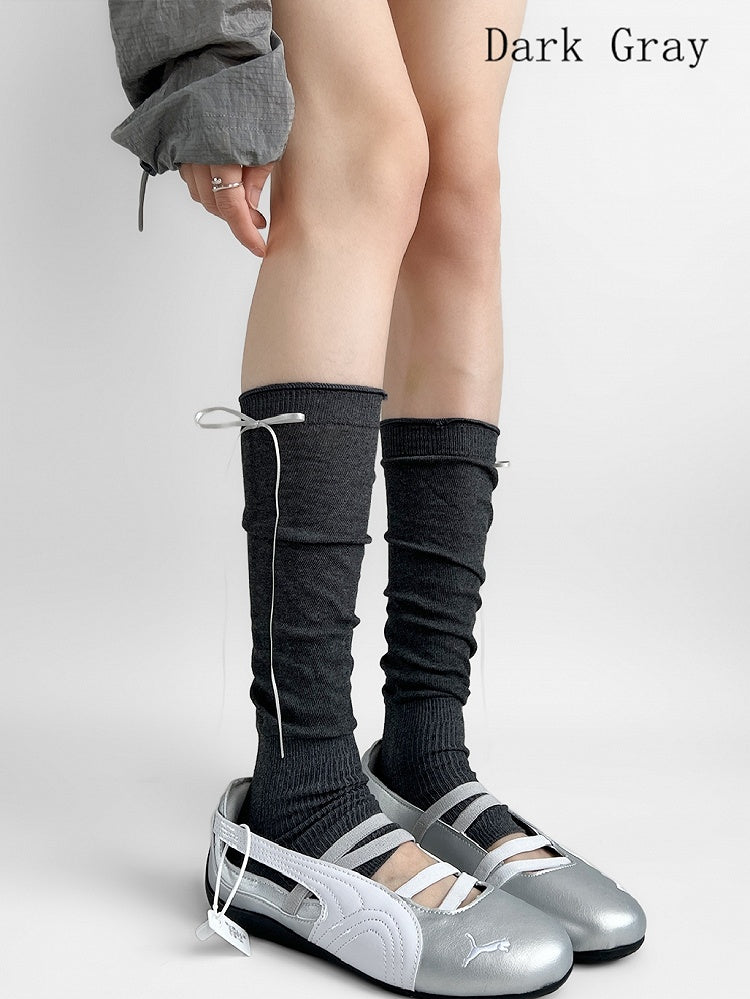 7 Color Options Self-tie Bowknot Leg Sleeves