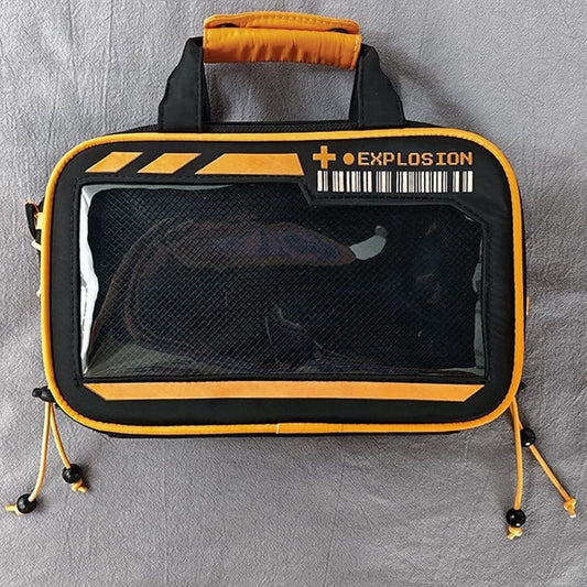 Orange Letter Print Luminous Design Crossbody Ita Bag