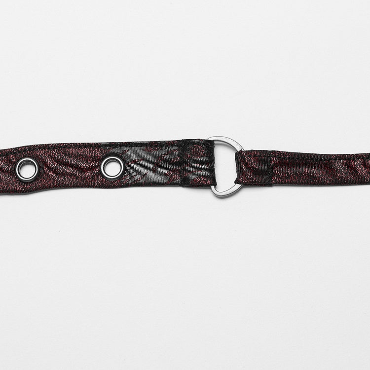 Black and Red Punk Sexy Halter Neck Top