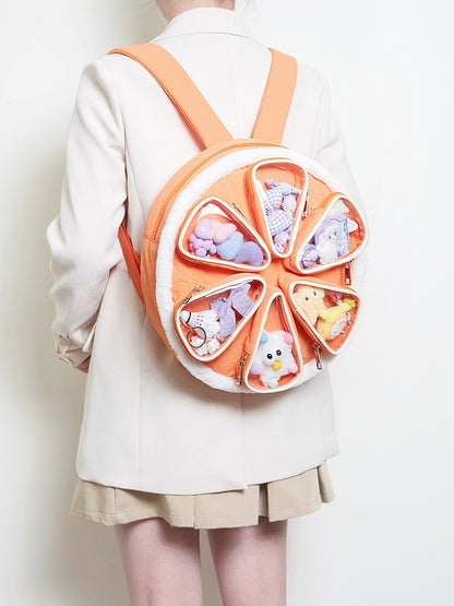 Orange Cute Orange-shaped Backpack Ita Bag