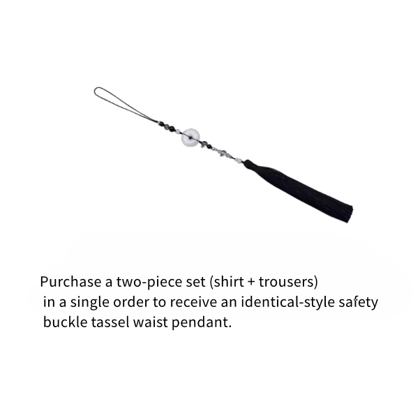 Black Loose Fit Pants with Draping Chiffon Overlay