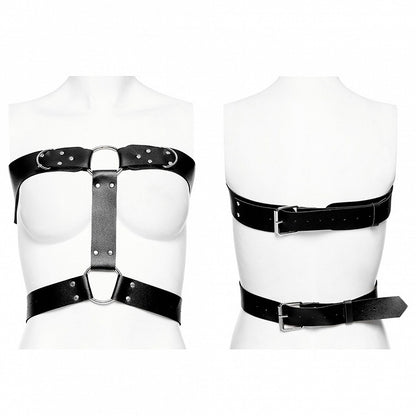 Black Punk PU Harness