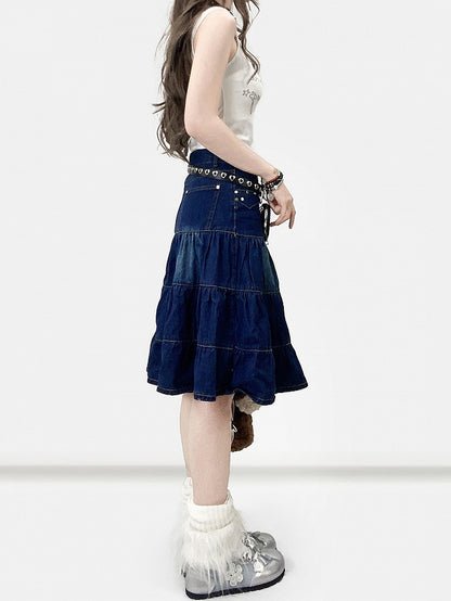 Blue Y2K Denim Skirt