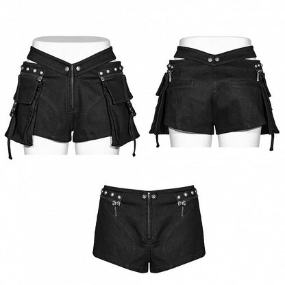 Black Punk Shorts