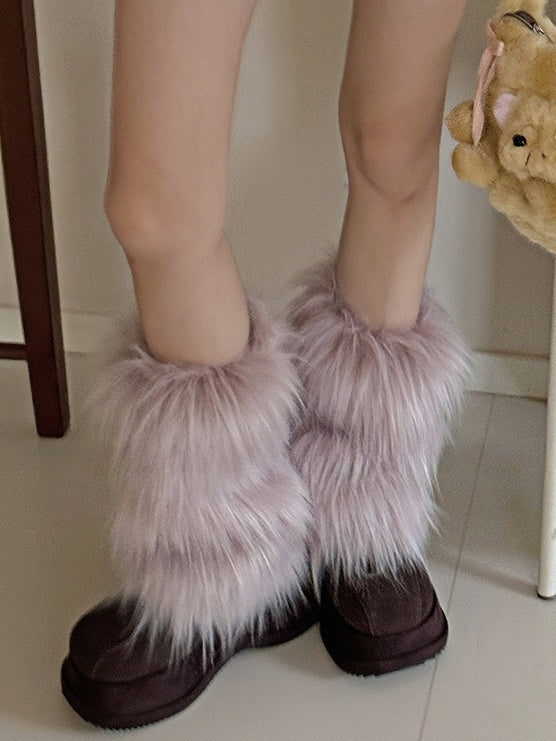 Light Purple Y2K 20CM/30CM/40CM Shaggy Leg Warmers