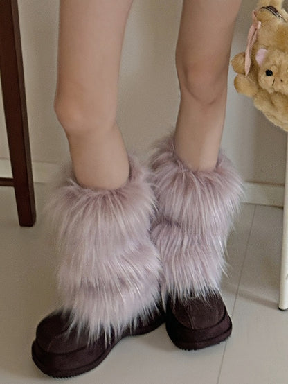 Light Purple Y2K 20CM/30CM/40CM Shaggy Leg Warmers