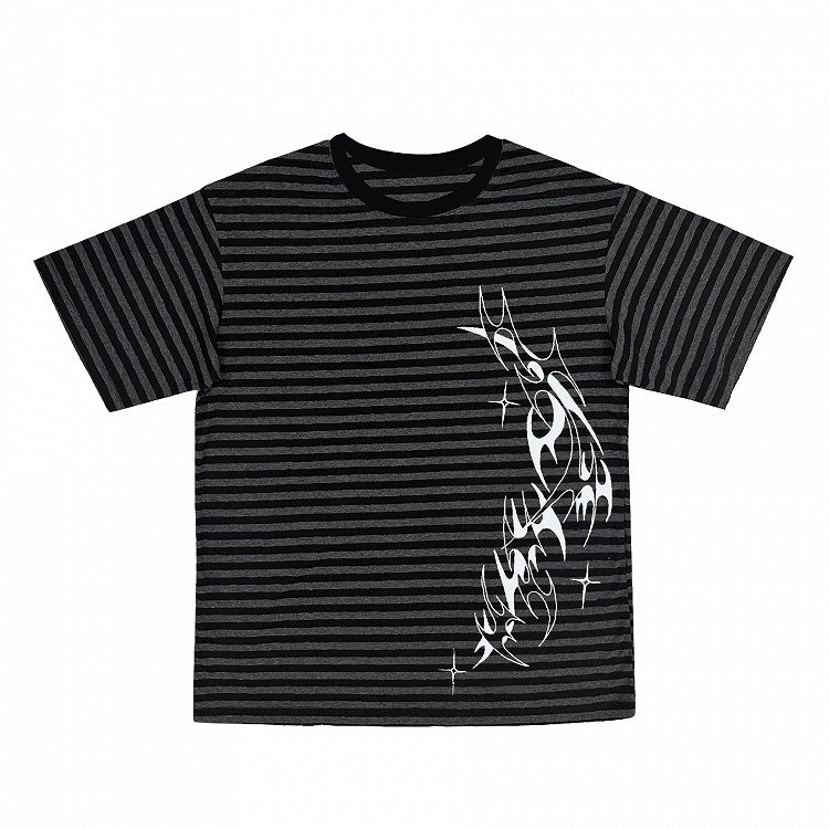 Black & Gray Stripe Pattern Tattoo T-shirt