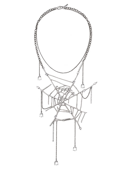 Dripping Spider Web Necklace