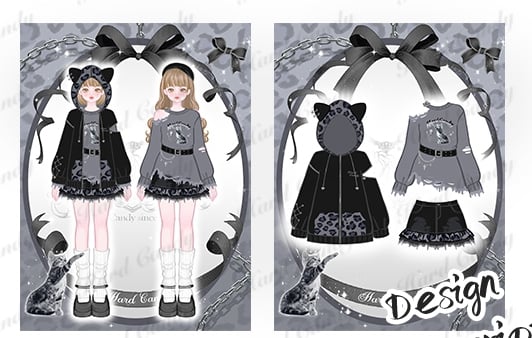 Plus Size Gray Kitty Sweater Distressed Holes