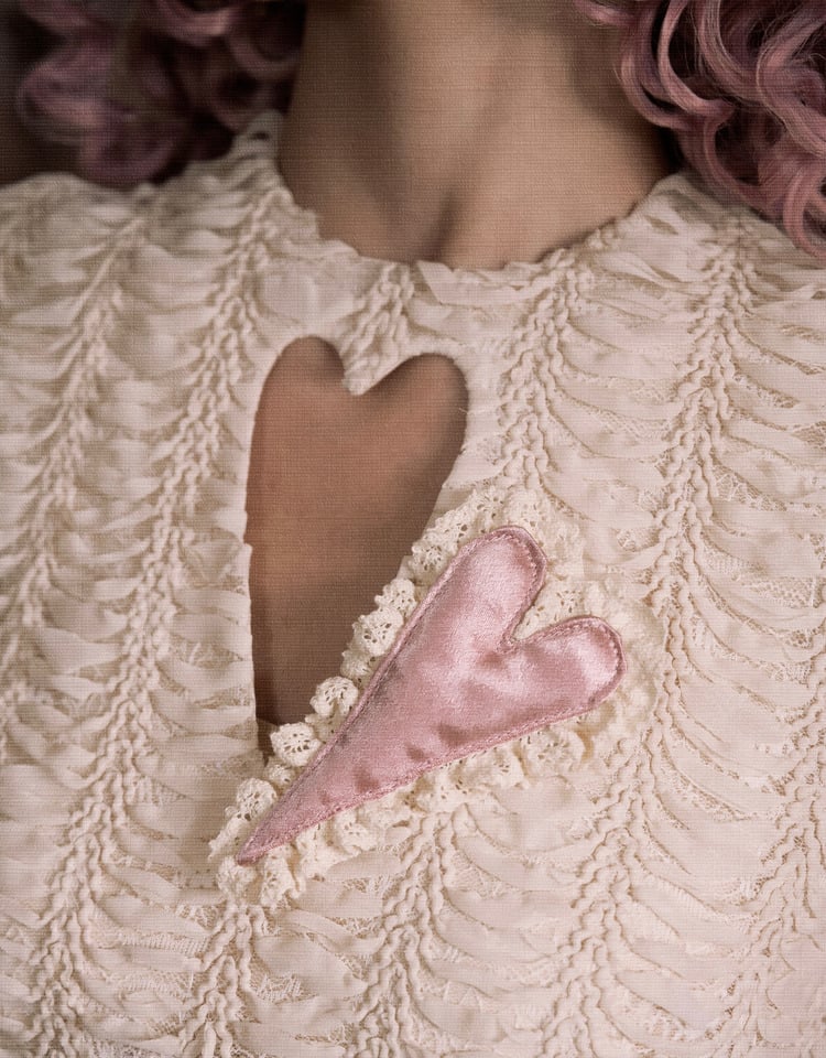 Romantic Goth Love Cutout Short Sleeves Corset Top