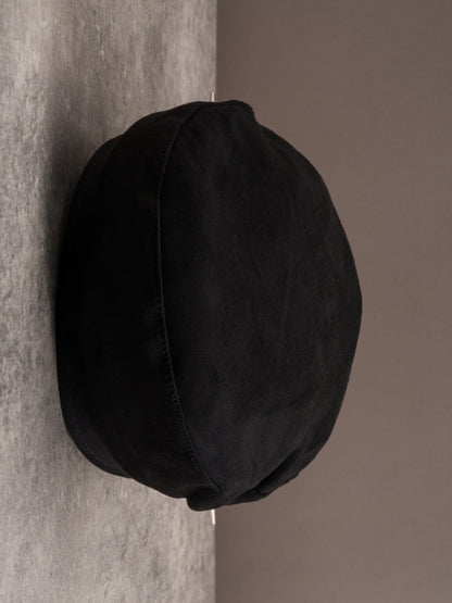 Black Gothic Star-shaped Studs Details Beret Hat