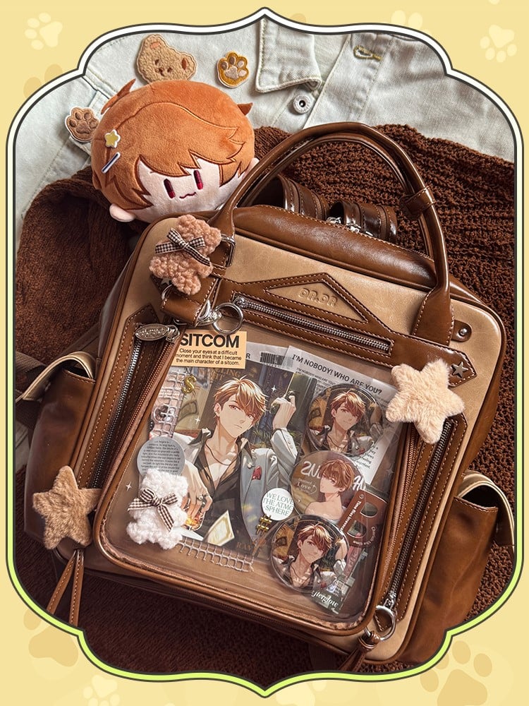 Kawaii Style Brown Large Capacity Daily Ita Backpack
