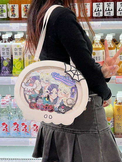 Halloween White Skeleton Ita Bag Large/Small Version