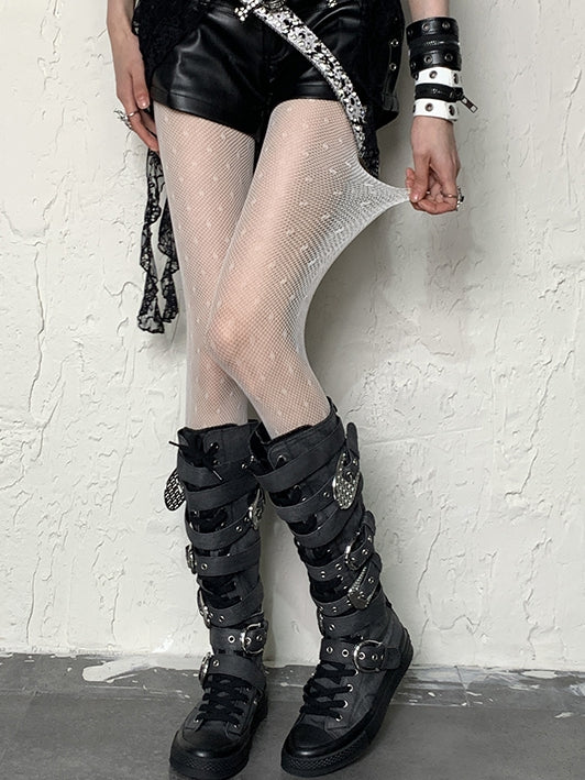 4 Color Options Y2K Polka-dot Pattern Tights