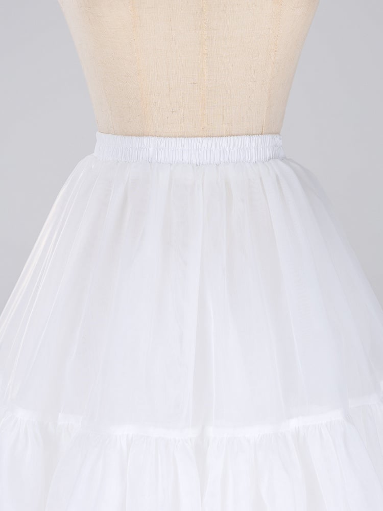 White 60cm Three Layers A-line Petticoat