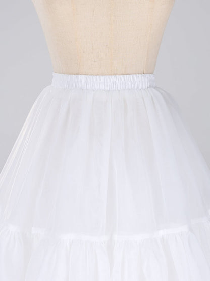 White 60cm Three Layers A-line Petticoat