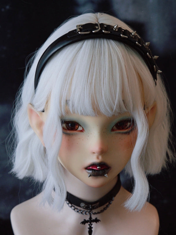 Black Gothic Buckle Decorated Studs Design KC