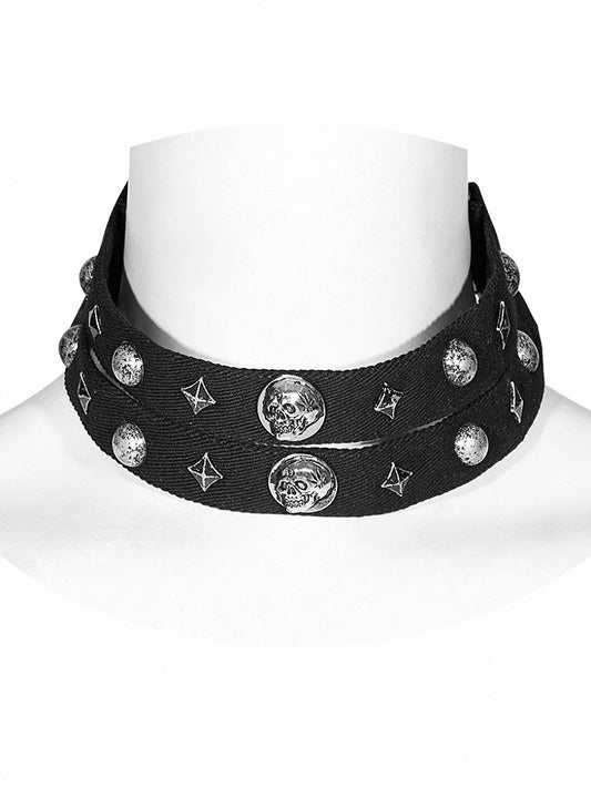 Black Punk Rivet Choker