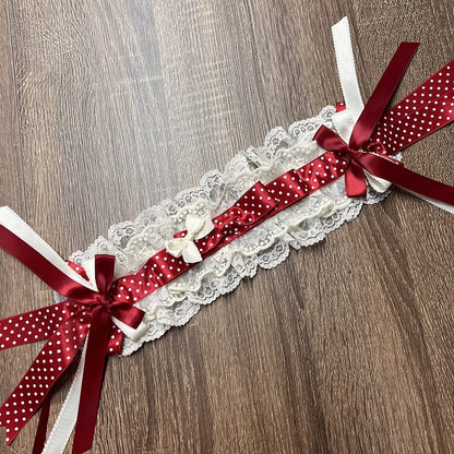 Pink / Red Bows Decorated Hairband