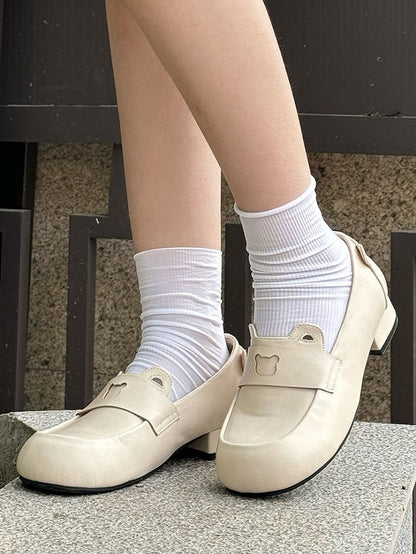 Beige Bear Design JK Slipons