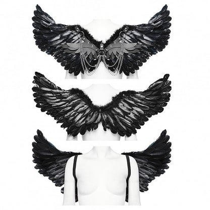Black Punk Feather Wing Harness