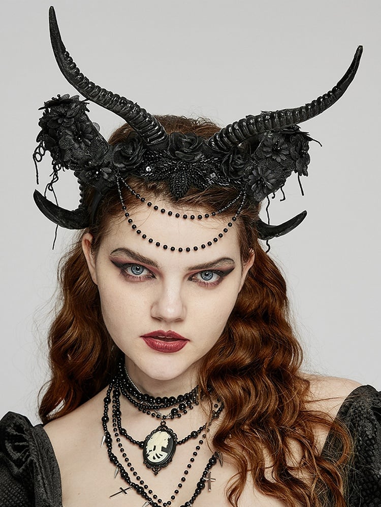Goth Horn Headwear